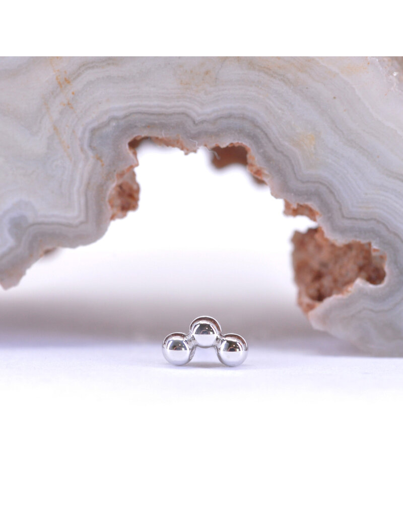 BVLA Tri Bead Arc 14k Gold Threadless End by BVLA!