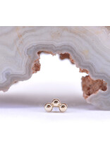BVLA Tri Bead Arc 14k Gold Threadless End by BVLA!