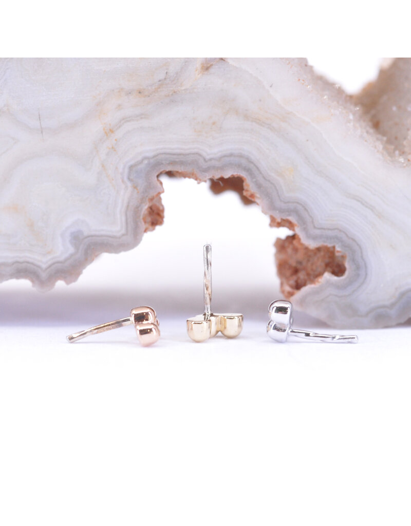 BVLA Tri Bead Arc 14k Gold Threadless End by BVLA!
