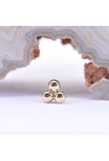 BVLA Tri Bead Cluster Threadless End in 14k Gold by BVLA!