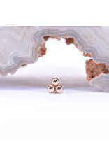 BVLA Tri Bead Cluster Threadless End in 14k Gold by BVLA!
