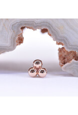 BVLA Tri Bead Cluster Threadless End in 14k Gold by BVLA!