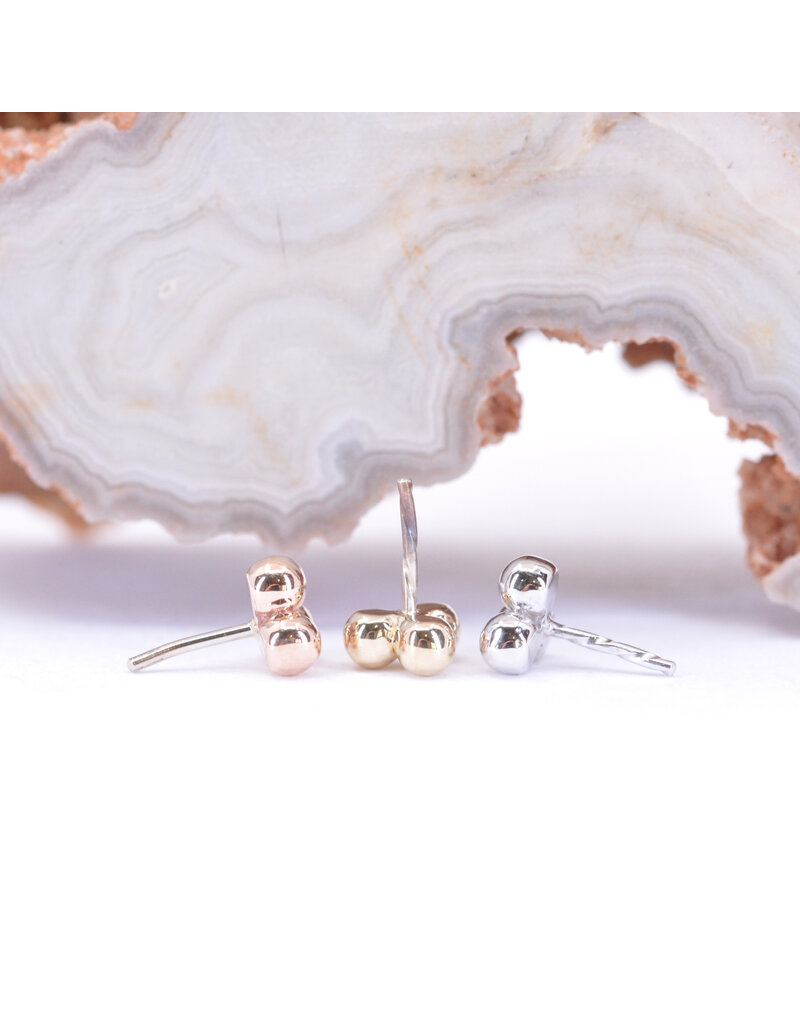 BVLA Tri Bead Cluster Threadless End in 14k Gold by BVLA!