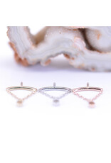 BVLA Kori 16g Threaded Ends with 2mm Genuine Diamond Bezel in 14k Gold by BVLA!