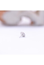 BVLA Mini Raine with Rainbow Moonstone Cabochon in 14k White Gold Threadless End by BVLA!
