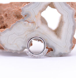 BVLA Dahlia CZ White Gold 16g 5/16" Seam Ring