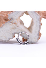 BVLA 16g 5/16" Dahlia Seam Ring with CZ in 14k White Gold by BVLA!