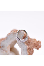 BVLA 16g 5/16" Dahlia Seam Ring with CZ in 14k White Gold by BVLA!
