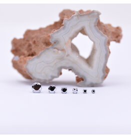 Neometal Light Chrome CZ Prong Titanium Threadless Ends