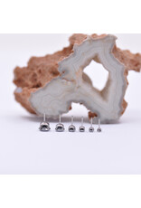 Neometal Light Chrome CZ Prong Titanium Threadless Ends by Neometal