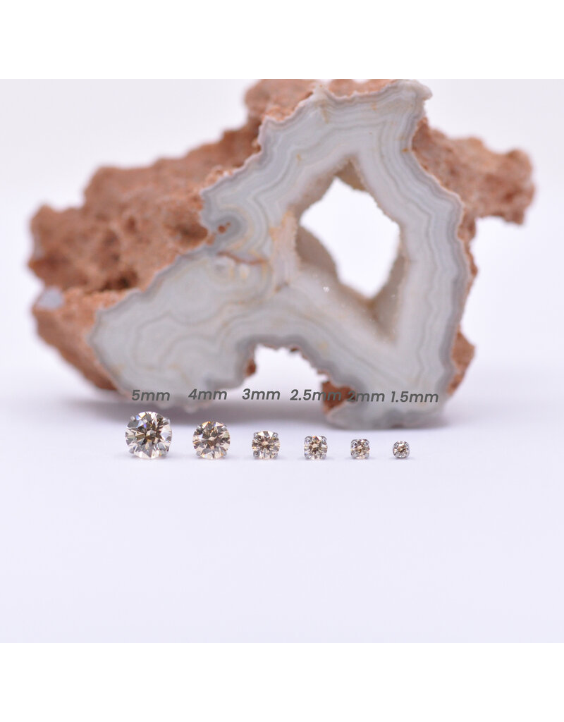 Neometal Champagne CZ Prong Titanium Threadless Ends by Neometal