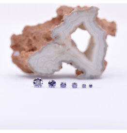Neometal Lavender CZ Prong Titanium Threadless Ends