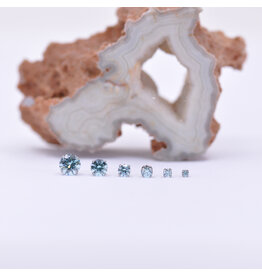 Neometal Frosty Mint CZ Prong Titanium Threadless Ends