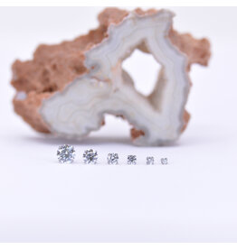 Neometal CZ Prong Titanium Threadless Ends