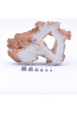 Neometal Fancy Purple CZ Prong Titanium Threadless Ends by Neometal