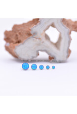 Neometal Capri Blue Opal #05 Cabochon Titanium Threadless Ends by Neometal