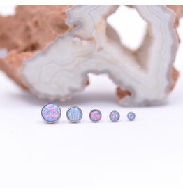 Neometal Lavender Opal Cabochon Titanium Threadless Ends by Neometal