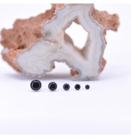 Neometal Onyx Cabochon Titanium Threadless Ends by Neometal