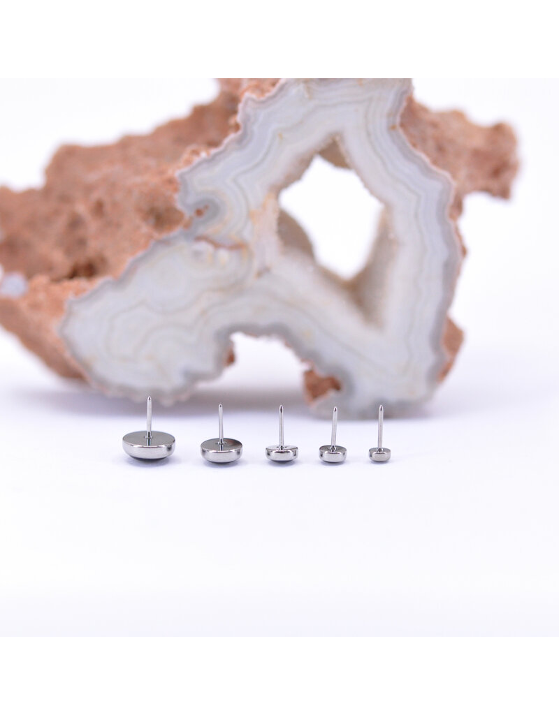 Neometal Onyx Cabochon Titanium Threadless Ends by Neometal