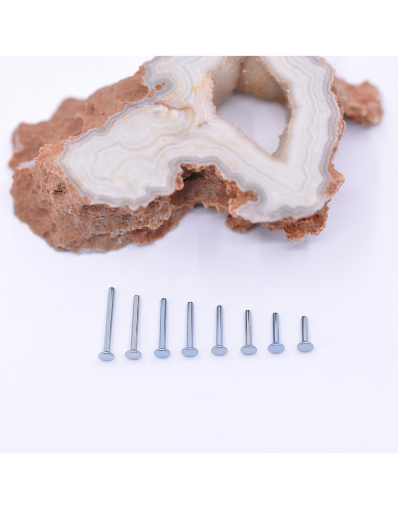 Neometal 18g Implant Grade Titanium Threadless Flat Back Posts by Neometal