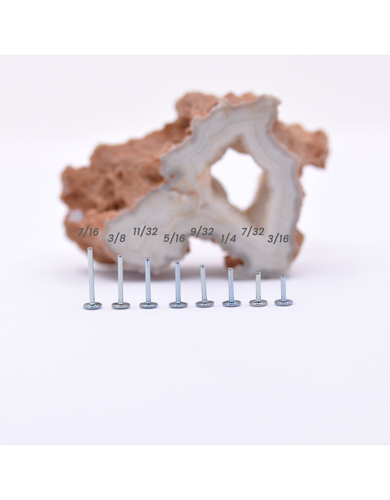 Cascade 18g Implant Grade Titanium Threadless Flat Back Posts by Neometal