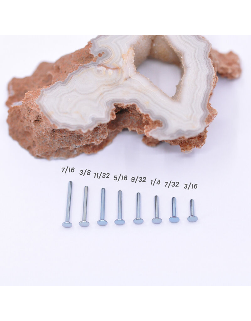 Cascade 18g Implant Grade Titanium Threadless Flat Back Posts by Neometal
