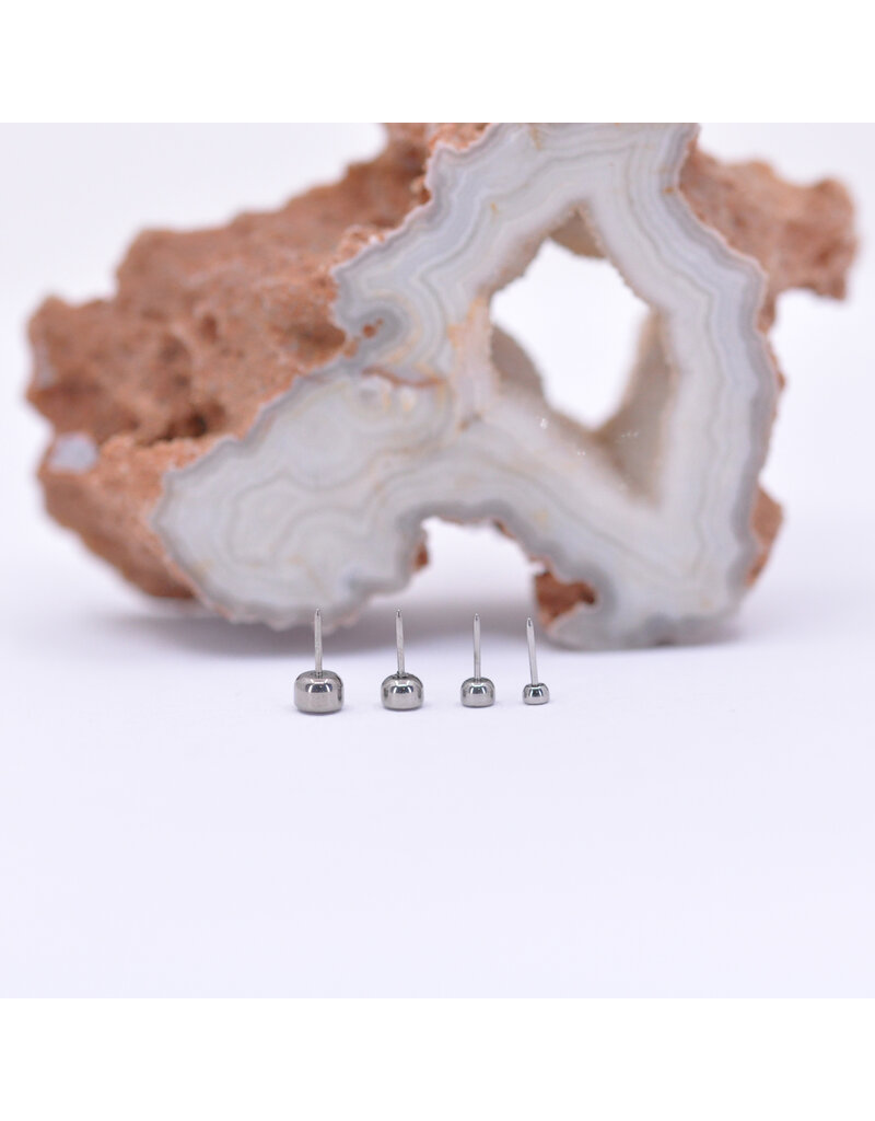 Neometal Morganite CZ Bezel Titanium Threadless Ends by Neometal