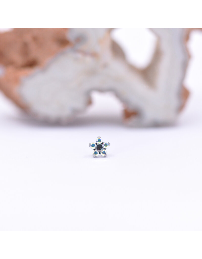 Neometal Flower Titanium Threadless Ends by Neometal