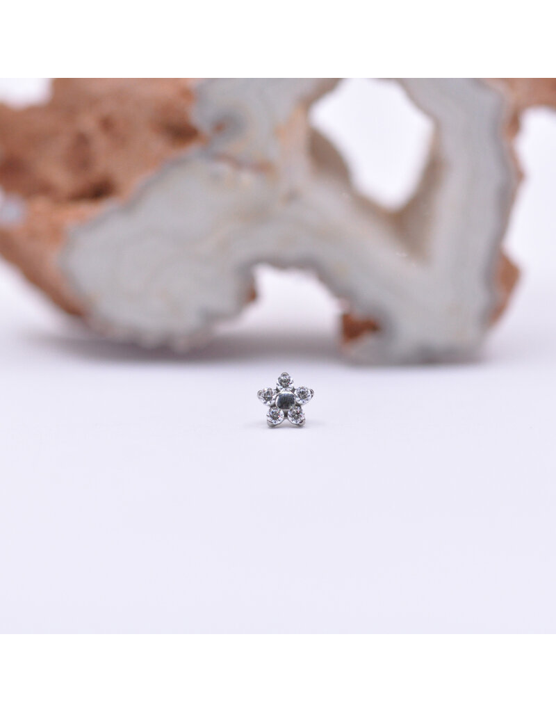 Neometal Flower Titanium Threadless Ends by Neometal