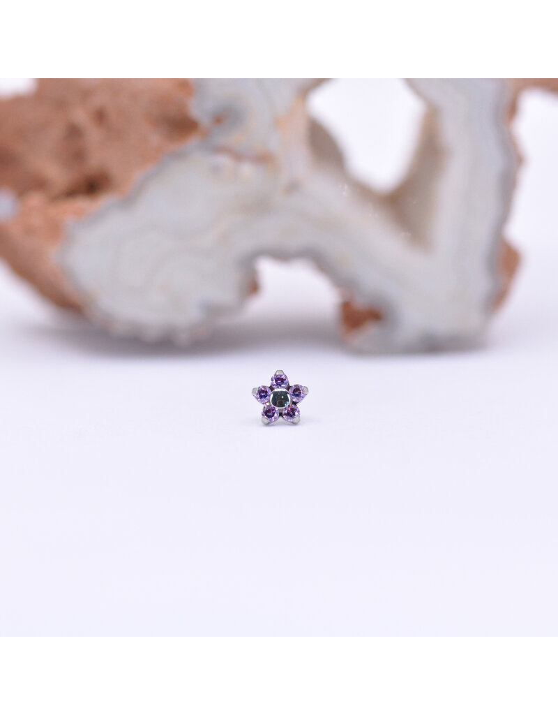 Neometal Flower Titanium Threadless Ends by Neometal