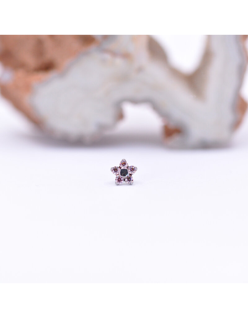 Neometal Flower Titanium Threadless Ends by Neometal