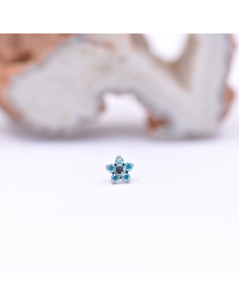 Neometal Flower Titanium Threadless Ends by Neometal