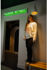 Logo Font Skull and Gems Long Sleeve Tee