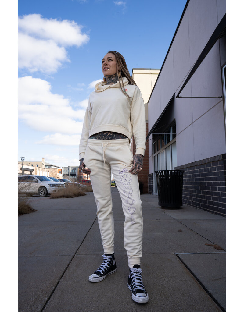 Logo Font Skull and Gems Cropped Pull Over Hoodies
