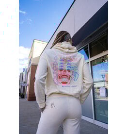 Skull and Gems Cropped Pull Over Hoodies