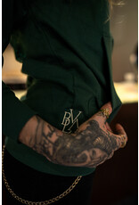 Logo Font Skull and Gems Zip Up Hoodies - Alpine Green