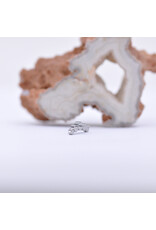 Neometal Titanium Threadless 5 Gem Curved Cluster CZ