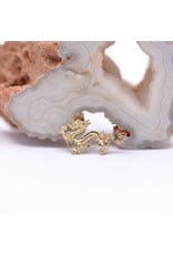 BVLA Fei Long Lrg Dragon 16x10mm Left Facing 16g Threaded End 14k Yellow Gold