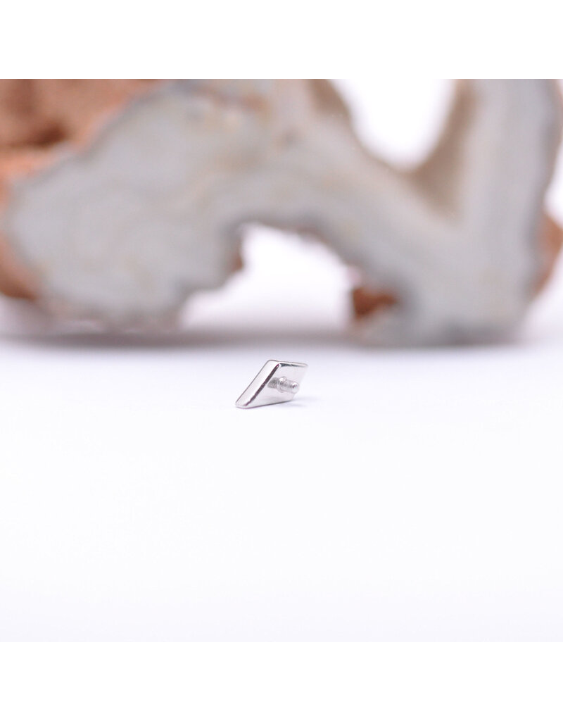 BVLA Pan 16g Threaded End 14k White Gold Amethyst