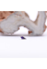 BVLA Pan 16g Threaded End 14k White Gold Amethyst