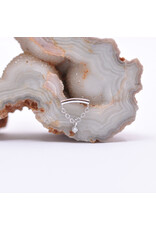 BVLA Kendall Round Prong Cz Charm 1/4 Curved Bar Cable Chain 16g Threadless End 14k Gold