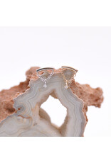 BVLA Kendall Round Prong Cz Charm 1/4 Curved Bar Cable Chain 16g Threadless End 14k Gold