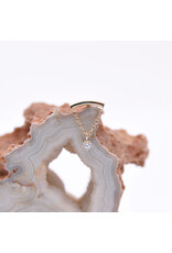 BVLA Kendall 2mm Round Prong Cz Charm Cable Chain 16g Threaded End 14k Gold