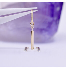 BVLA Zuko Charm 14k Gold 14g 1.25mm Diamond