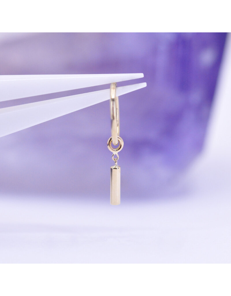 BVLA Zuko Charm 14k Gold 14g 1.25mm Diamond