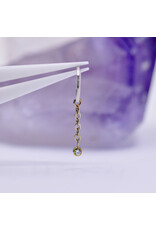 Anatometal 16g 2mm Cz Bezel Chain Charm Titanium Anodized Gold