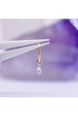 BVLA Briolette Charm 14k Gold Yellow 4x2mm Crystal Quartz