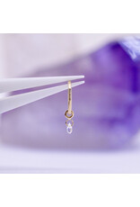 BVLA Briolette Charm 14k Gold Yellow 3x1.5mm Crystal Quartz