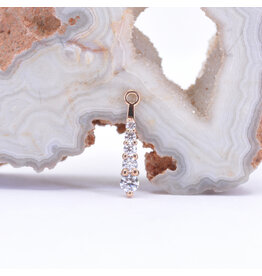 BVLA Grad 5 16g Charm CZ 14k Rose Gold