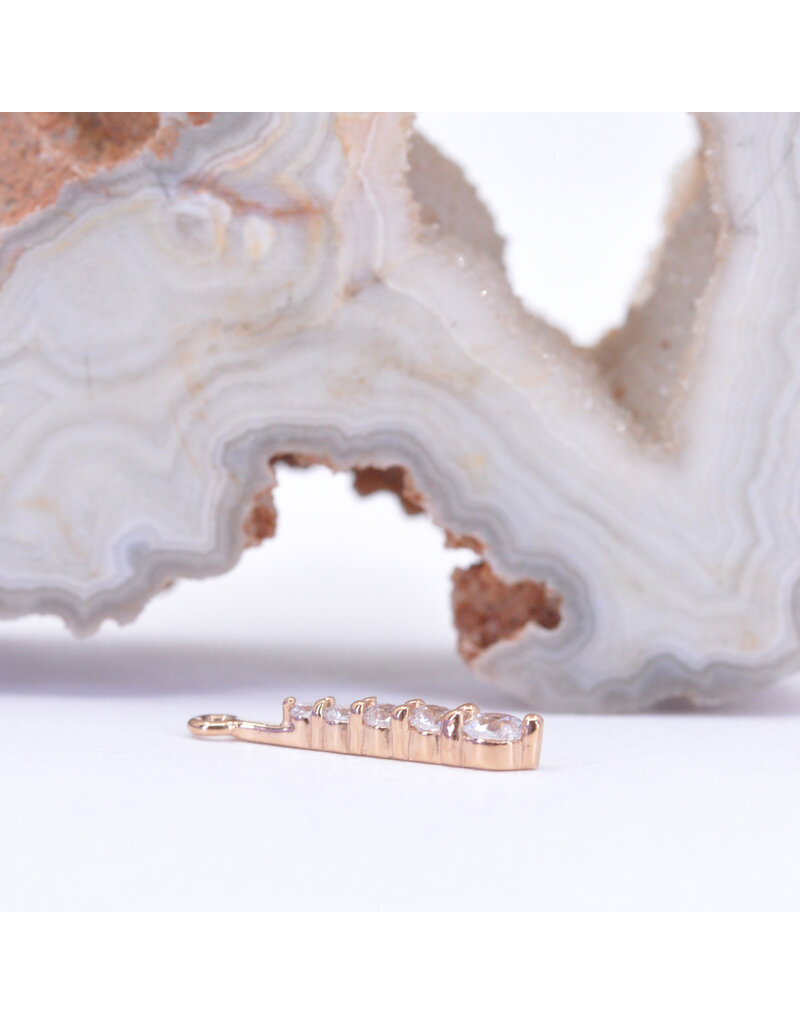 BVLA Grad 5 16g Charm CZ 14k Rose Gold